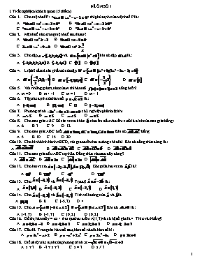 Đề ôn Toán lớp 11 (Đề 2)